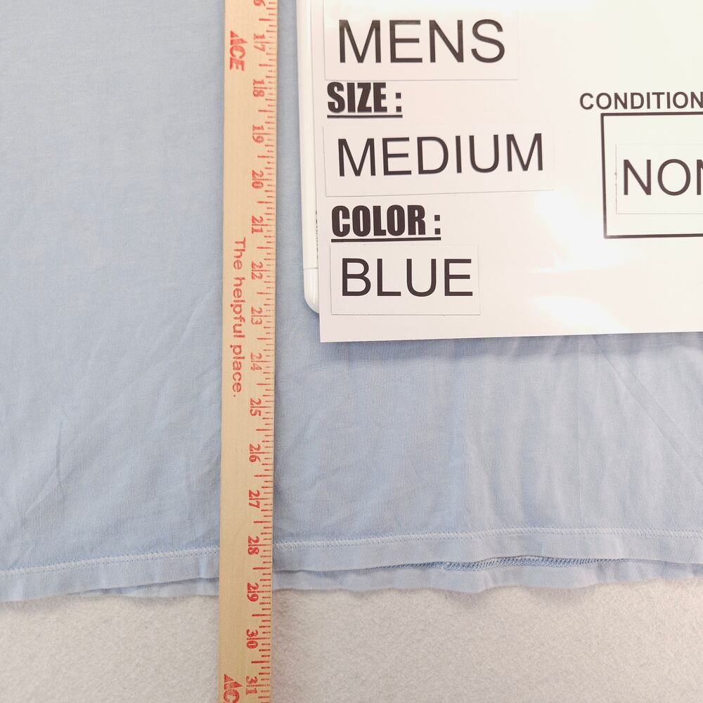 Guess Casual Graphic Short Sleeve Crew Neck T Shirt Mens Size Medium M Blue - Picture 8 of 10